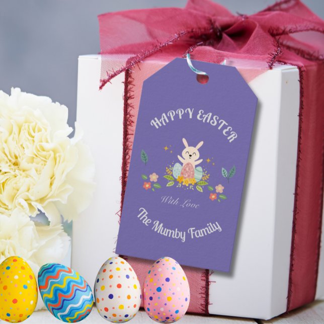 Personalised Easter Holiday Gift Tag (Celebrate in style with our bespoke Easter gift tag! Crafted with love, each embodies spring joy.)