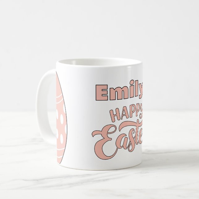 Personalised Easter Mug | Custom “Happy Easter (Front Left)
