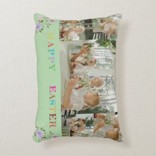 Personalised Easter Photo Collage Accent Pillow