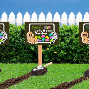 Personalised Easter Sign Jelly Bean Garden Party