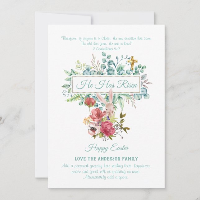 Personalised Easter Vintage Budget PHOTO (Front)