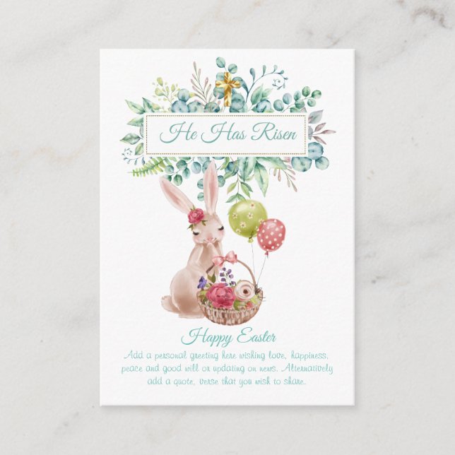 Personalised Easter Vintage Budget PHOTO Advice Card (Front)