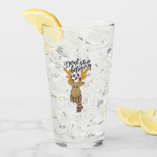 Personalised Eat Drink & Be Merry Christmas Glass
