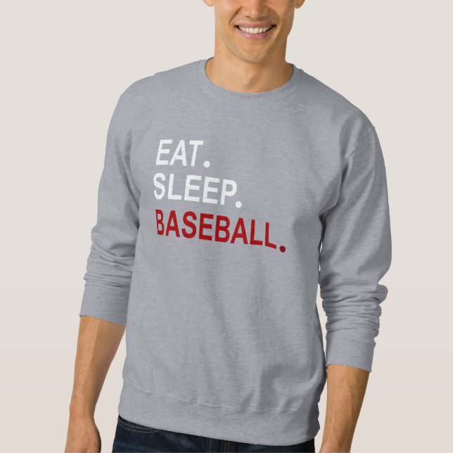 Personalised Eat Sleep Baseball Sweatshirt (Front)