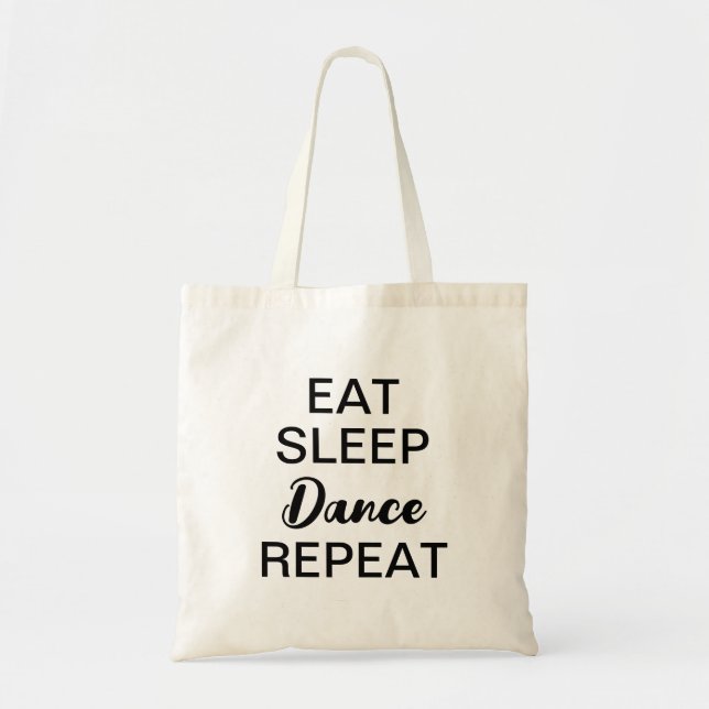 Personalised Eat Sleep Dance Repeat Tote Bag (Front)