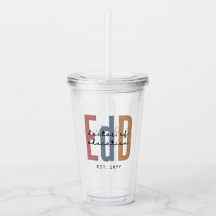 Personalised EdD Doctor Of Education Graduation Acrylic Tumbler