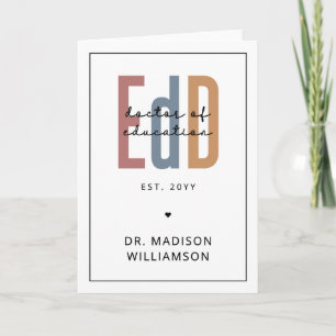 Personalised EdD Doctor Of Education Graduation Card