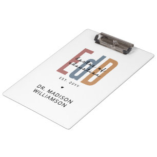 Personalised EdD Doctor Of Education Graduation Clipboard