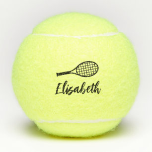 Personalised Edgy Modern Script Name Tennis Balls