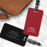 Personalised Editable Colours Elegant Script Mrs Luggage Tag<br><div class="desc">Travel in style with this luggage tag featuring the word "Mrs" in elegant script on the front. Click customise to change background colour of both sides. Personalise it by replacing the placeholder text. For more options such as to change the font and it's size/colour or the spacing between letters click...</div>