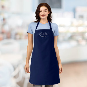 Personalised Editable Colours Trendy Modern Script Apron