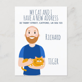 Personalised editable new address announcement pos postcard