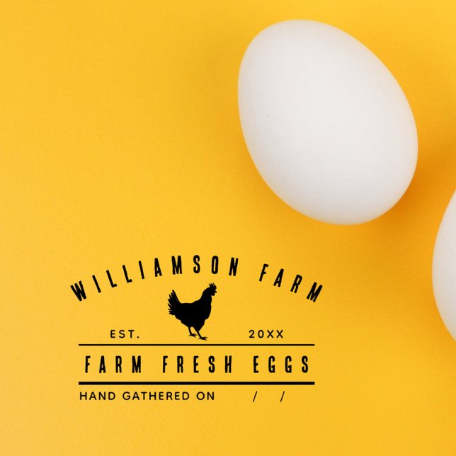 Personalised Egg Carton Rustic Family Farm Rubber Stamp (Personalized Egg Carton Rustic Family Farm Rubber Stamp)