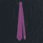 Personalised Eggplant Wedding Groom  Tie<br><div class="desc">If you're looking for a wedding tie that is both modern and minimalist,  our Eggplant neck tie design is the perfect choice ©️2023  - The back of the tie is personalised with the groom's/groomsman initials,  you can remove this if you just want a matching solid necktie with no writing</div>