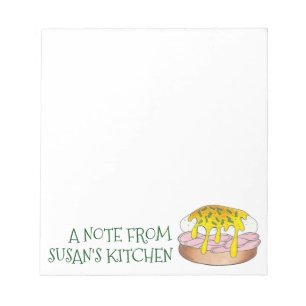 Personalised Eggs Benedict Food Foodie Kitchen Notepad