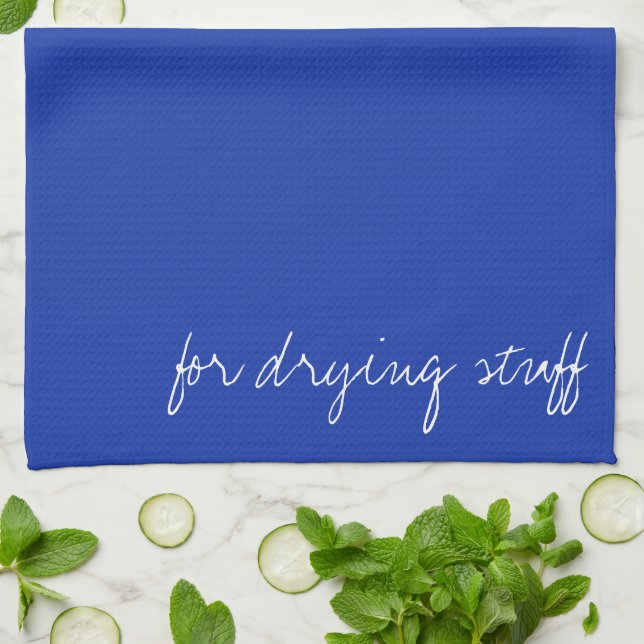Personalised Egyptian Blue Tea Towel (Folded)