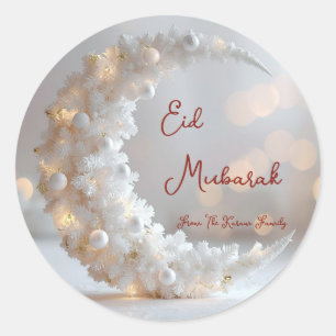 Personalised Eid Mubarak Classic Round Sticker