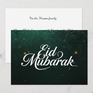 Personalised Eid Mubarak Elegant Modern card