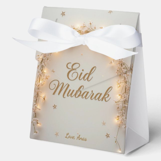 Personalised Eid Mubarak  Favour Box (Front)