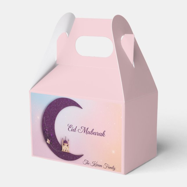 Personalised  Eid Mubarak Favour Boxes (Back Side)