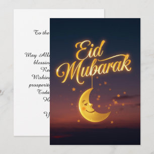 Personalised Eid Mubarak Greeting card