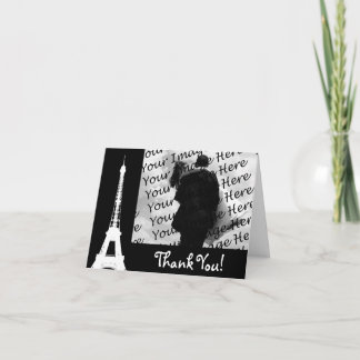 Personalised Eiffel Tower Photo Thank You Cards