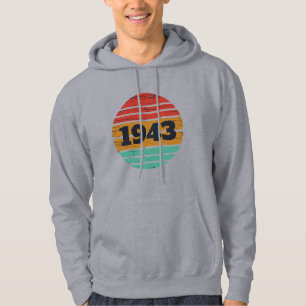 Personalised eighty vintage 80th birthday hoodie