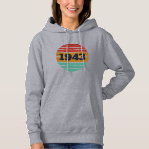 Personalised eighty vintage 80th birthday hoodie