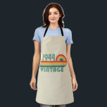 Personalised eighty vintage 80th birthday party apron<br><div class="desc">Add some originality to your wardrobe with this vintage sunset birthday graphic design featuring awesome typography font lettering. It's a great gift idea for men, women, husbands, wives, grandma, and grandpa who will love this unique artwork. The best funny holiday present for a happy birthday party. If you like this...</div>