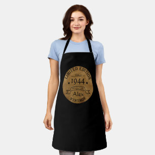 Personalised eighty vintage 80th birthday party apron