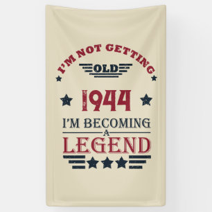 Personalised eighty vintage 80th birthday party banner