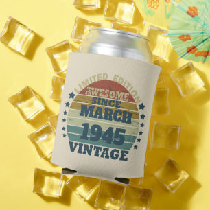 Personalised eighty vintage 80th birthday party can cooler