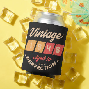 Personalised eighty vintage 80th birthday party can cooler