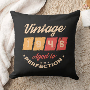 Personalised eighty vintage 80th birthday party cushion
