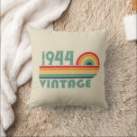Personalised eighty vintage 80th birthday party cushion<br><div class="desc">Add some originality to your wardrobe with this vintage sunset birthday graphic design featuring awesome typography font lettering. It's a great gift idea for men, women, husbands, wives, grandma, and grandpa who will love this unique artwork. The best funny holiday present for a happy birthday party. If you like this...</div>