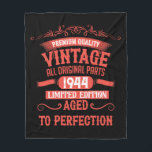 Personalised eighty vintage 80th birthday party fleece blanket<br><div class="desc">Make your birthday special with this unique design. Add a touch of sophisticated elegance to your birthday celebration with our exquisite, one-of-a-kind designs. These graphics bring sophistication and originality to any product, creating a memorable and stylish gift. They are perfect for those who appreciate a touch of timeless glamour on...</div>