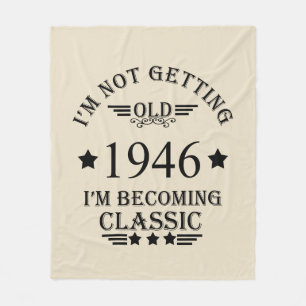 Personalised eighty vintage 80th birthday party fleece blanket
