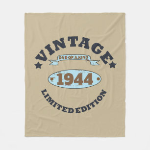 Personalised eighty vintage 80th birthday party fleece blanket