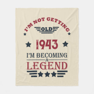 Personalised eighty vintage 80th birthday party fleece blanket