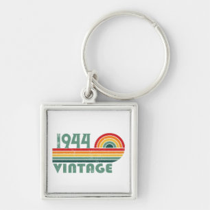 Personalised eighty vintage 80th birthday party key ring