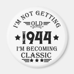 Personalised eighty vintage 80th birthday party magnet