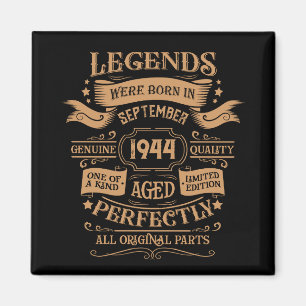 Personalised eighty vintage 80th birthday party magnet
