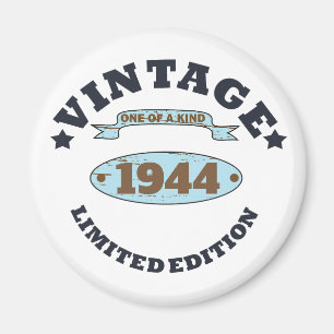 Personalised eighty vintage 80th birthday party magnet