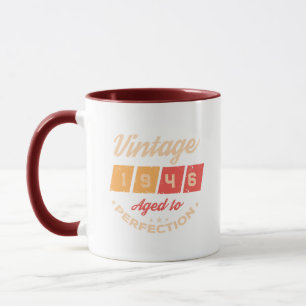 Personalised eighty vintage 80th birthday party mug
