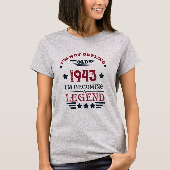 Personalised eighty vintage 80th birthday party T-Shirt (Front)