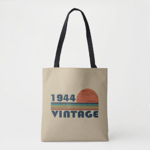 Personalised eighty vintage 80th birthday party tote bag