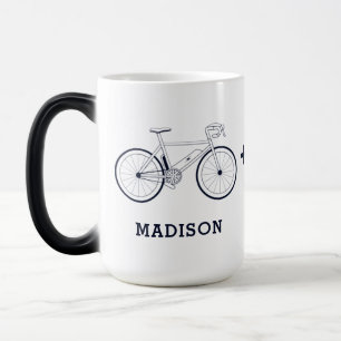 Personalised Electric Bike Makes Me Happy Cyclist  Magic Mug