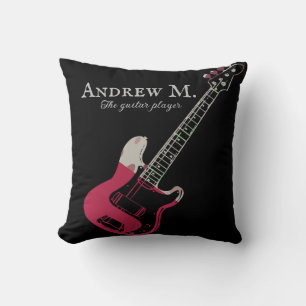 Personalised Electric-guitar / guitarist Gift Thro Cushion