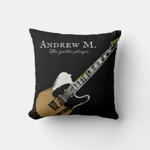 Personalised Electric-guitar / guitarist Gift Thro Cushion