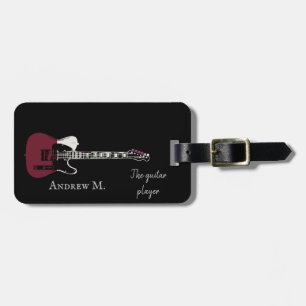 Personalised Electric-guitar / guitarist travel Luggage Tag